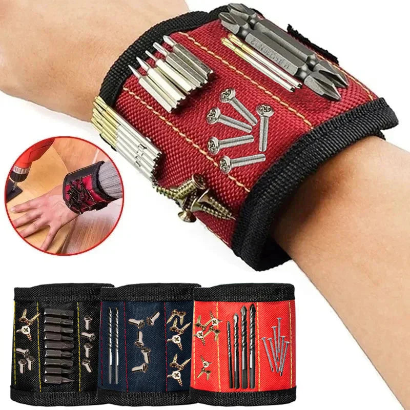 Strong Magnetic Wristband β Portable Tool Bag for Holding Screws, Nails, Nuts, Bolts, and Drill Bits